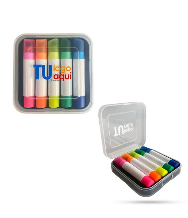 5colores-resaltador-dimerch Estuche de 5 resaltadores